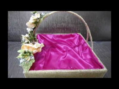 DECORATIVE BASKET for wedding gift packaging of cosmetics and other accessories