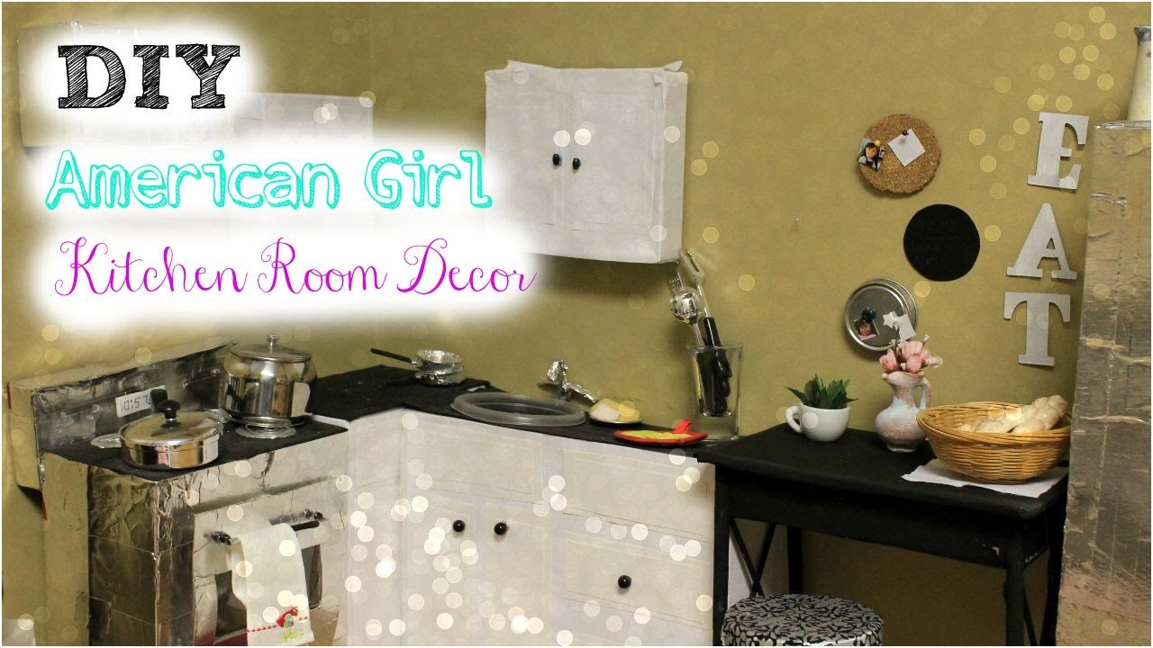 DIY American Girl Doll Kitchen Room Decor!