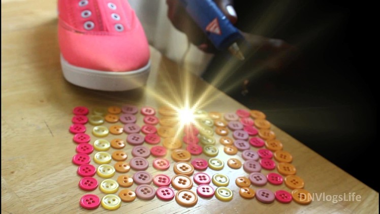 DIY Button Sneakers | May 21st 2014 DNVlogsLife