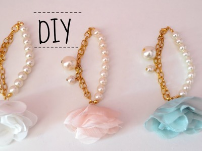 DIY: Elegant bridal.prom floral bracelet