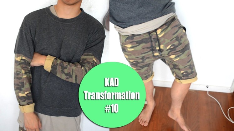 DIY: Jogger Pants to Jogger Shorts + Jogger sleeves! | KAD Transformation #10
