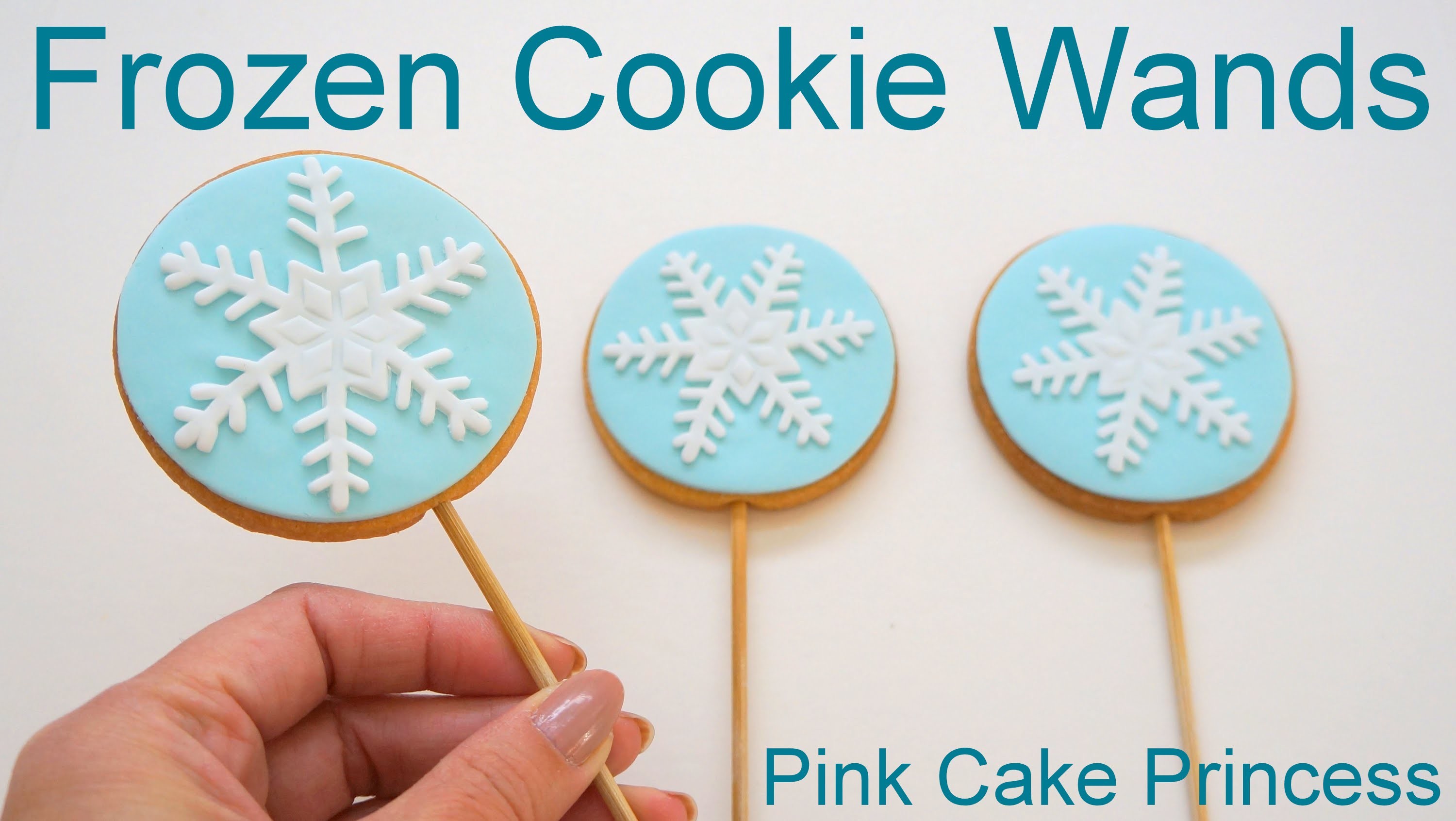Frozen Cookie Pop Snowflake Wands how to by Pink Cake Princess