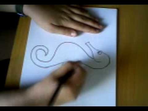 How to Draw a Cartoon Seahorse