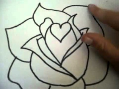 How To Draw A Rose - YouTube