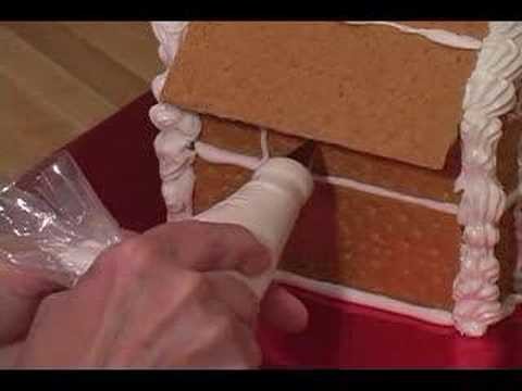How to Make Graham Cracker Gingerbread Houses : How to Add Windows & Doors to Graham Cracker Gingerbread House