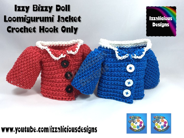 Loomigurumi Izzy Bizzy Doll - Jacket - hook only - amigurumi with Rainbow Loom Bands