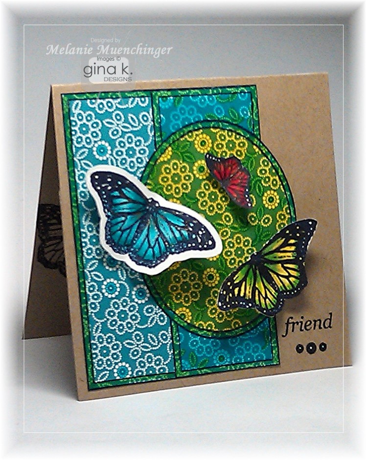 Square Frame Card and Faux Paper Piecing