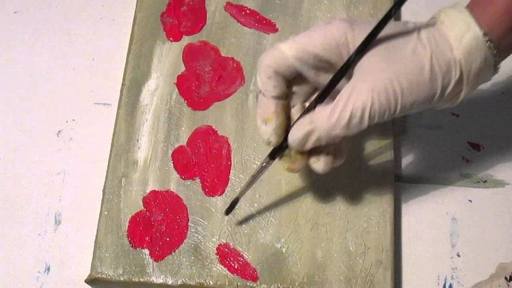 Tanja Bell How to Paint Red Poppies Acrylic Painting Technique Tutorial Demo