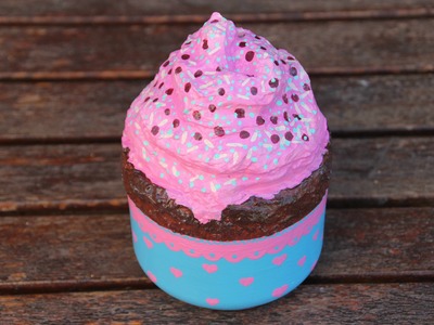 DIY Cupcake jar.box tutorial ~ Cajita cupcake usando un bote de crema