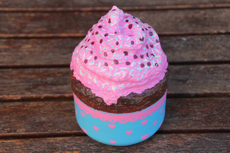 DIY Cupcake jar.box tutorial ~ Cajita cupcake usando un bote de crema