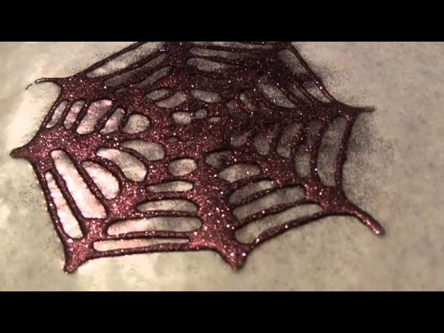 DIY Glitter Spider Webs