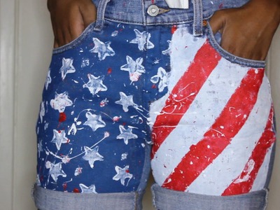 DIY High-Waisted American Flag Shorts