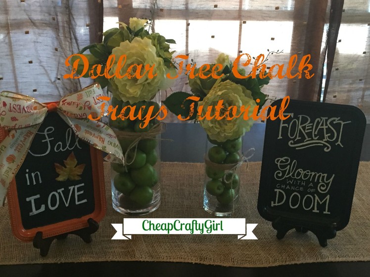Dollar Tree Chalk Trays DIY: FALL and HALLOWEEN