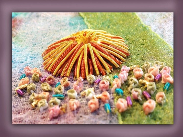 How to embroider a goldwork limpet shell