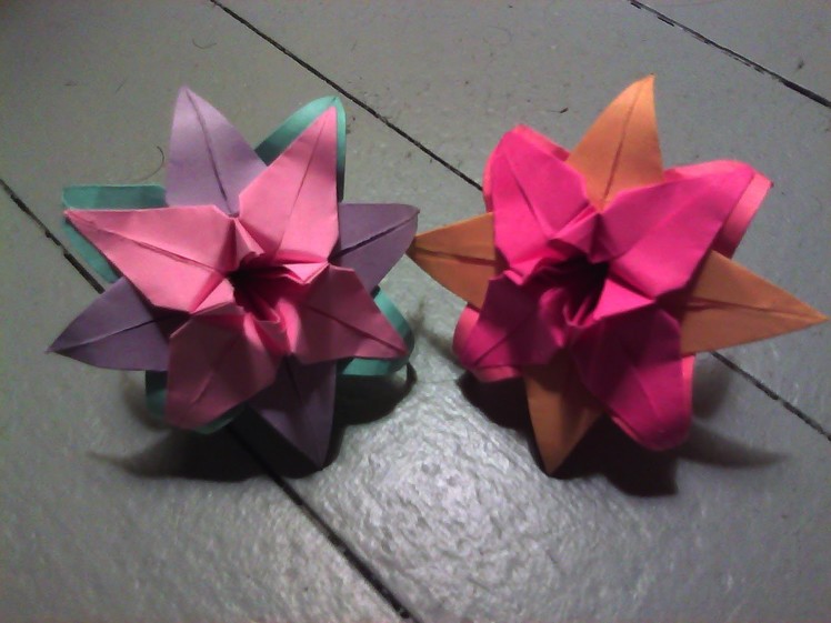 How to Fold a Tricolored Origami Lily