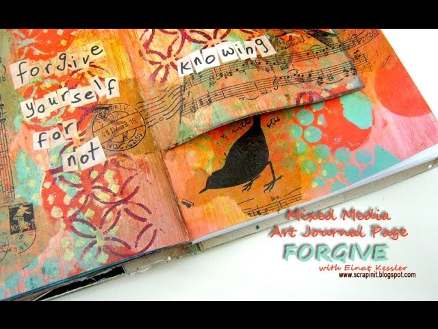 Mixed Media Art Journal Page: Forgive