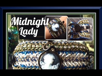 Rainbow Loom Band Midnight Lady Bracelet Tutorial.How To
