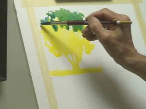 Watercolor Lessons - Tree Techniques 1, Frank M. Costantino