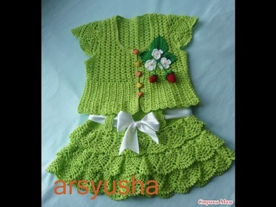 Crochet baby dress| How to crochet an easy shell stitch baby. girl's dress for beginners 207