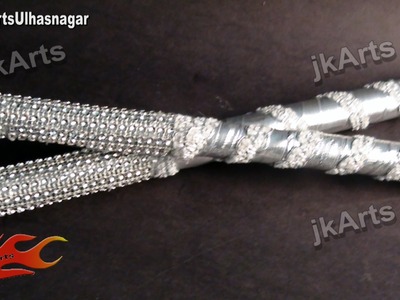 DIY Silver Dandiya Sticks for Navratri Garba - JK Arts 395