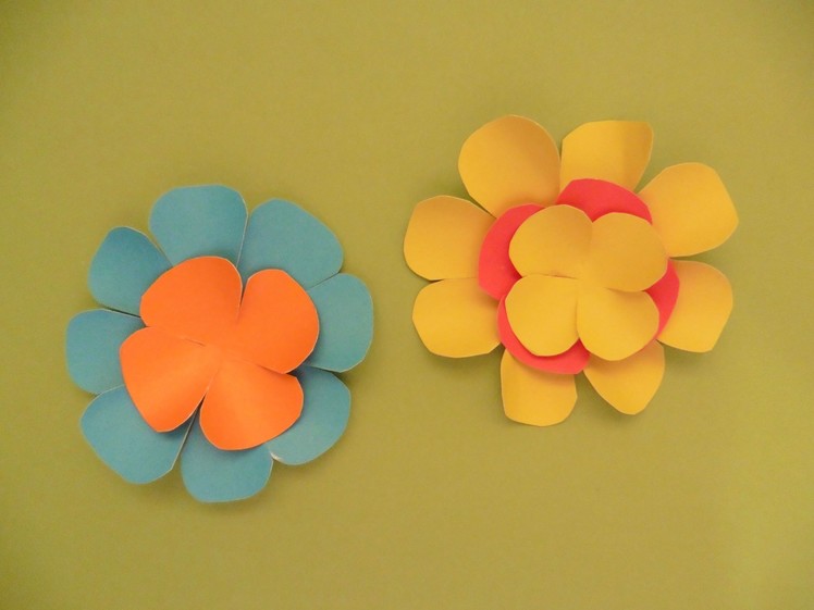 Flores hechas con cartulina