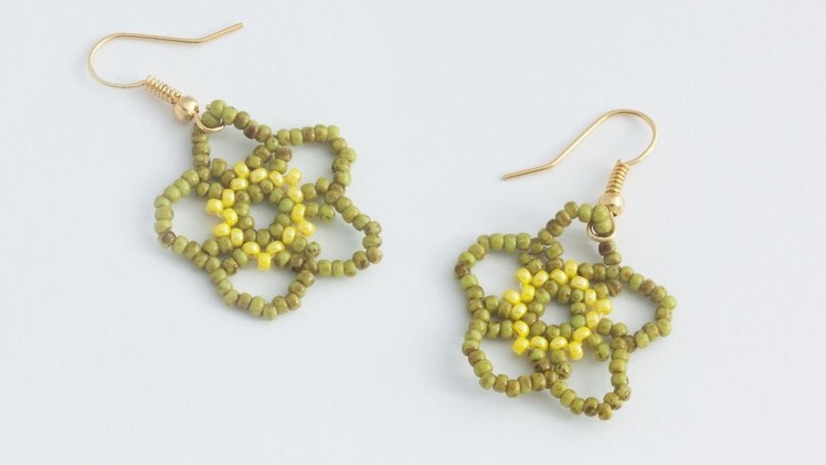 How To Make 2 Colored Floral Beaded Earrings - DIY Style Tutorial - Guidecentral