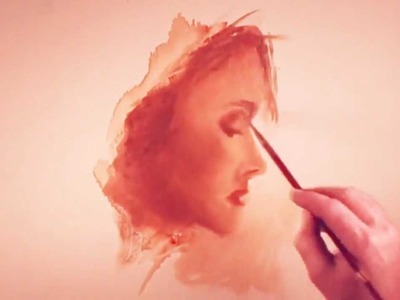How to paint a woman's face in profile