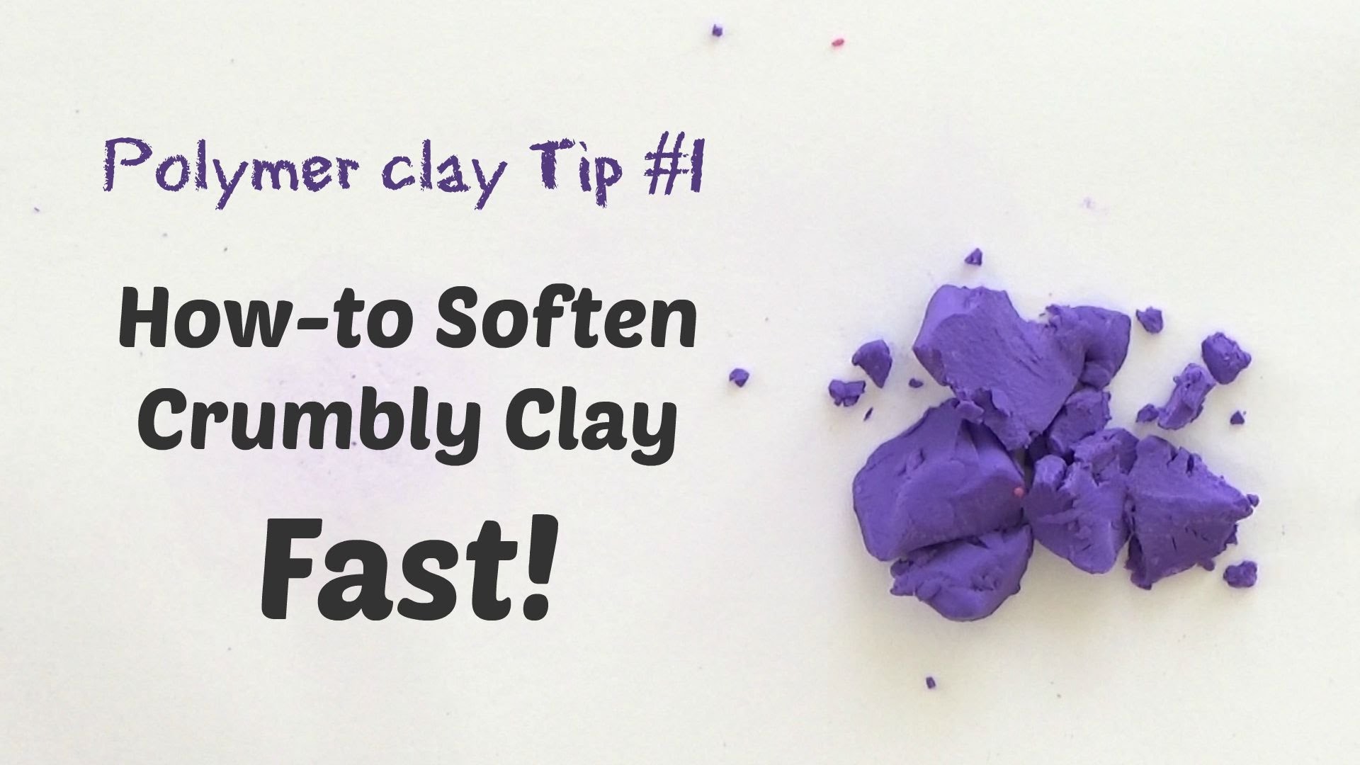 Polymer Clay Quick Tip #1 - How to Soften Crumbly Clay Fast!