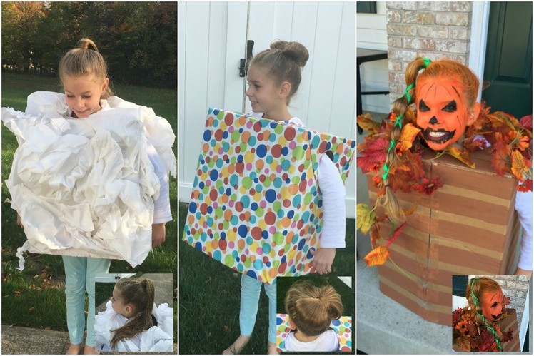 3 DIY Halloween Costumes & Hairstyles - Head in the Clouds, Present, Jack-o-Lantern