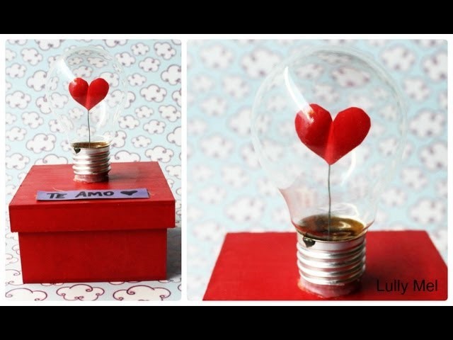 DIY: Caixa decorada com lâmpada do amor