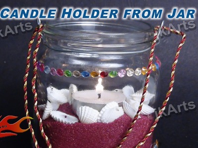 DIY Hanging Candle Holder from Jar JK Arts 321