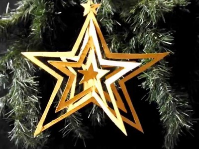 EASY RIPPLE EFFECT STAR Amazing Christmas Ornaments Made Of Cardboard #40