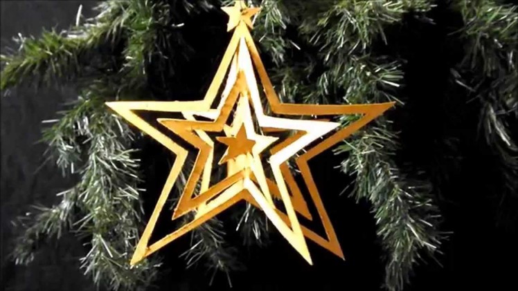 EASY RIPPLE EFFECT STAR Amazing Christmas Ornaments Made Of Cardboard #40