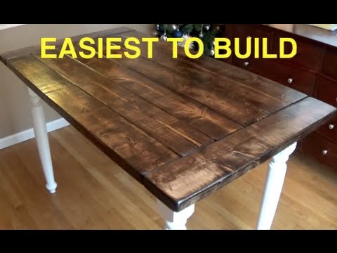 HOW TO BUILD A FARMHOUSE KITCHEN TABLE - COMPLETE AND EASY PLAN
