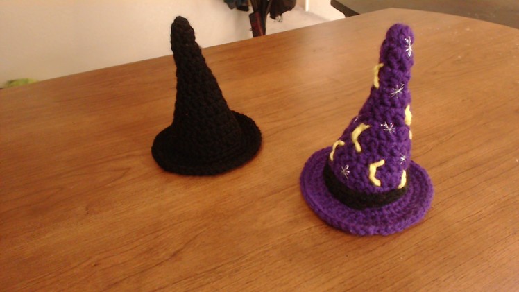 How to Crochet Doll-Size Witch.Wizard Hat