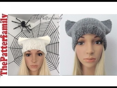 How To Knit a Cat Hat Pattern #27│by ThePatterfamily