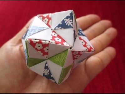 How to make a 24-tetrahedral unit origami TRIANGLE EDGE - Modular Origami -
