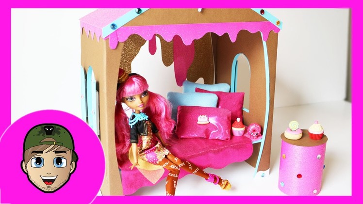 How to make a Ginger BreadHouse Doll Bed Tutorial - Ever After High