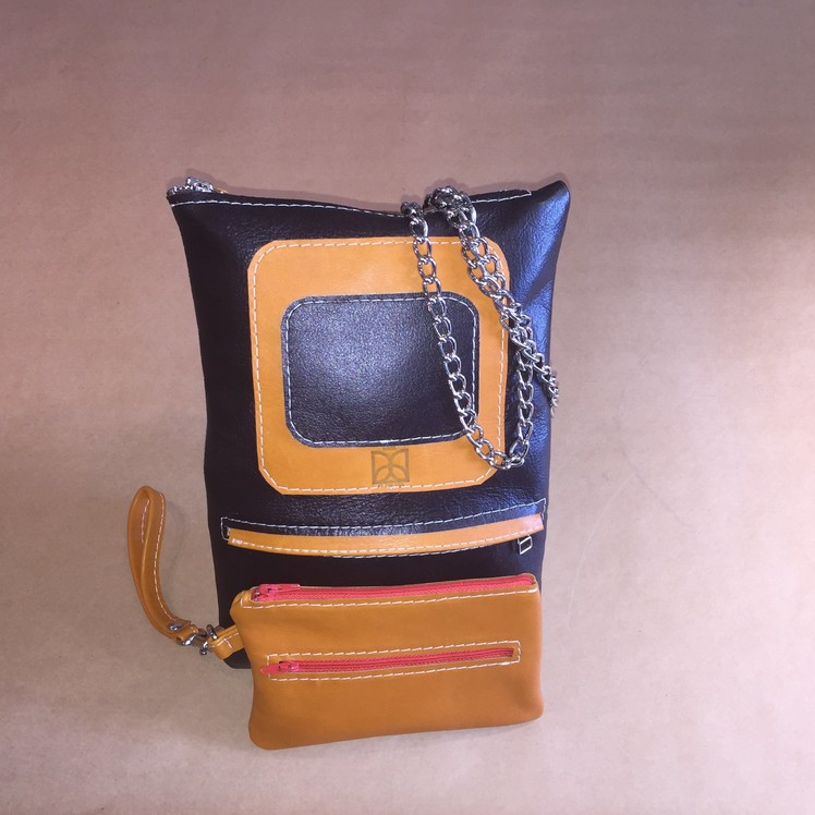 How To Make A Leather Cross Shoulder Bag And A Wristlet Coin Purse Part 3