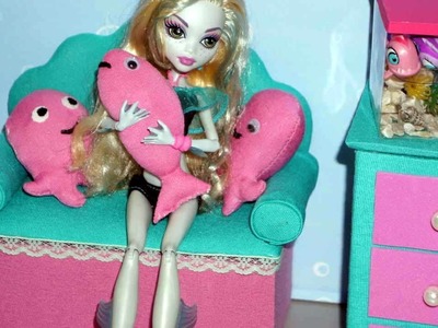 How to make a sofa. couch for Monster High Lagoona Blue doll