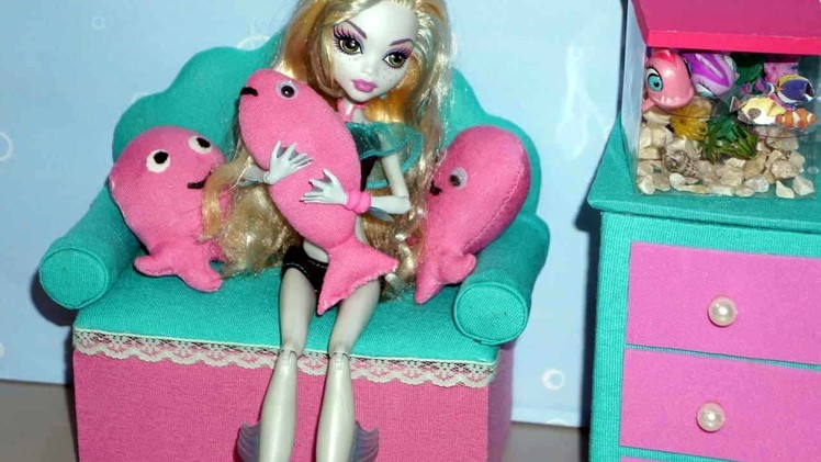 How to make a sofa. couch for Monster High Lagoona Blue doll