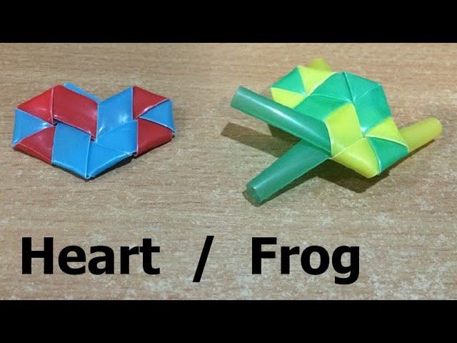 How to Make a Straw Heart. Frog