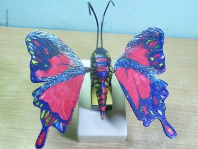 How to make a toy butterfly which can flap its wings