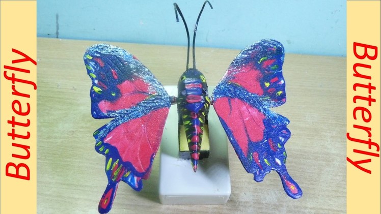 How to make a toy butterfly which can flap its wings