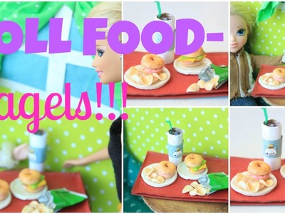 How to make Miniature Doll Barbie Doll Food Bagels, Soda and Chips