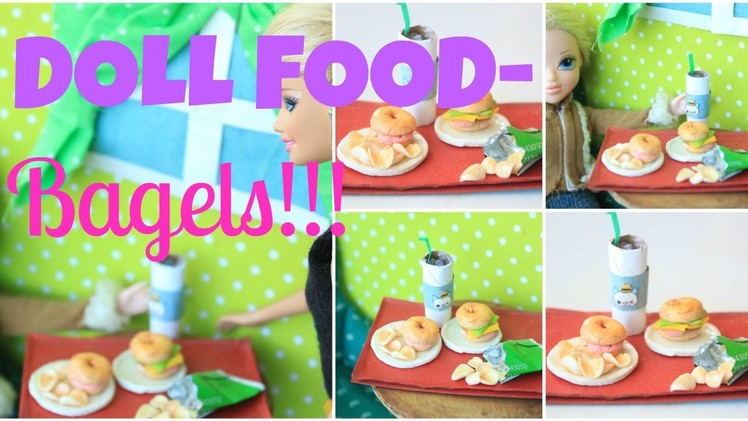 How to make Miniature Doll Barbie Doll Food Bagels, Soda and Chips