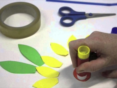 How to Make Paper Flowers - art and craft activity for preschool kids