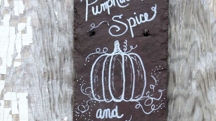 How To Paint A Festive Fall Pumpkin Slate - DIY Home Tutorial - Guidecentral