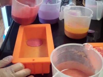 Making & Cutting Rainbow Sherbet Soap for BeScentede fragrance oil supply