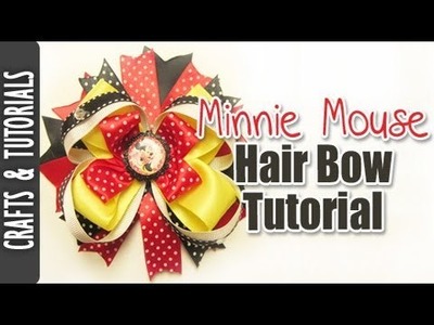 Minnie Mouse Inspired Hair Bow Tutorial.